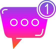 Notification Glyph Gradient Icon vector