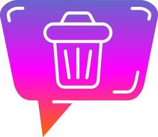 Delete message Glyph Gradient Icon vector