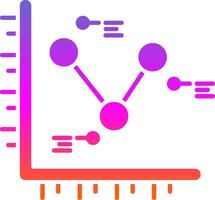 Chart Glyph Gradient Icon vector