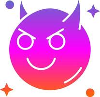 Demon Glyph Gradient Icon vector