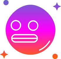 Shocked Glyph Gradient Icon vector