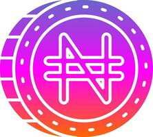 Naira Glyph Gradient Icon vector
