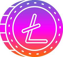 Litecoin Glyph Gradient Icon vector