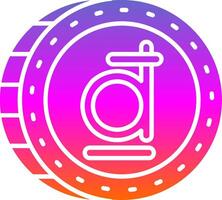 Dong Glyph Gradient Icon vector