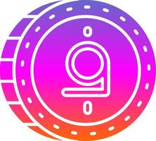 Afghani Glyph Gradient Icon vector