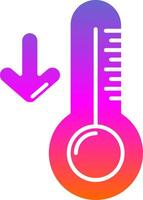 Low temperature Glyph Gradient Icon vector