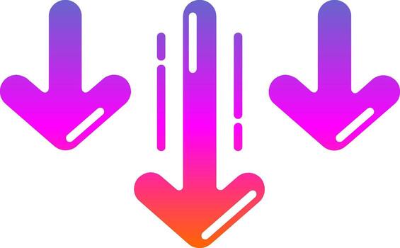Decrease Glyph Gradient Icon vector