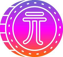New taiwan dollar Glyph Gradient Icon vector