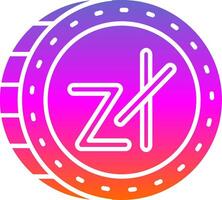 Zloty Glyph Gradient Icon vector