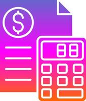 Calculator Glyph Gradient Icon vector