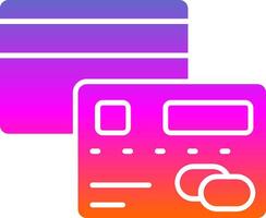 Credit card Glyph Gradient Icon vector