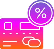 Percentage Glyph Gradient Icon vector