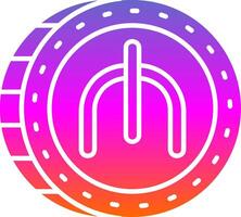Manat Glyph Gradient Icon vector