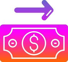 Payment Glyph Gradient Icon vector