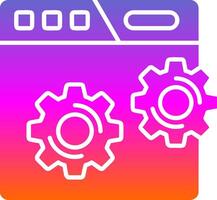 Web setting Glyph Gradient Icon vector