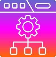 Setting Glyph Gradient Icon vector
