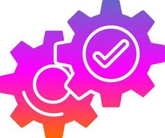 Setting Glyph Gradient Icon vector