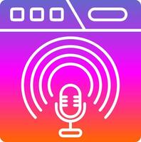 podcast Glyph Gradient Icon vector