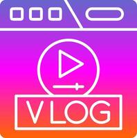 Vlog Glyph Gradient Icon vector