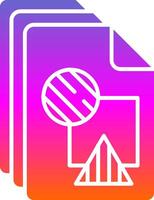 File Glyph Gradient Icon vector