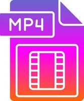 Video folder Glyph Gradient Icon vector