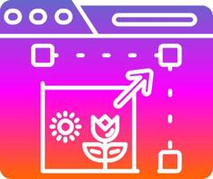 Resize Glyph Gradient Icon vector