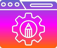 Settings Glyph Gradient Icon vector