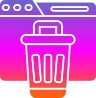 Bin Glyph Gradient Icon vector