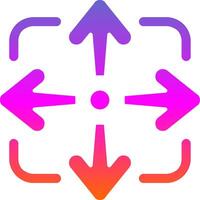 Move Glyph Gradient Icon vector