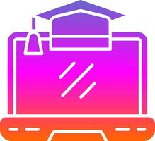 University Glyph Gradient Icon vector