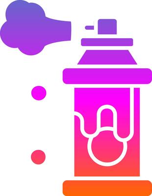 Spray Glyph Gradient Icon