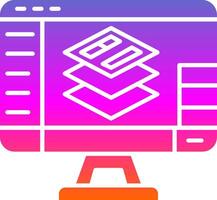 Layers Glyph Gradient Icon vector