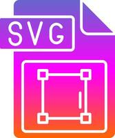 Svg file format Glyph Gradient Icon vector