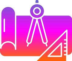 Draft Glyph Gradient Icon vector