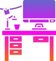 Workspace Glyph Gradient Icon vector