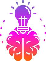 Brainstroming Glyph Gradient Icon vector