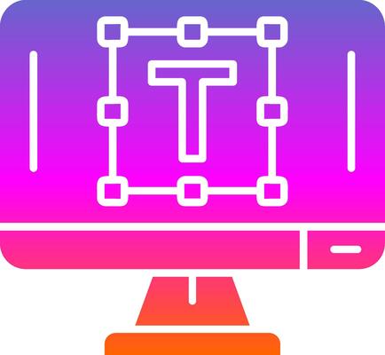Text editor Glyph Gradient Icon