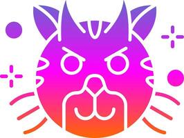 Demon Glyph Gradient Icon vector