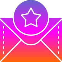 Star Glyph Gradient Icon vector