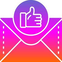 Like Glyph Gradient Icon vector