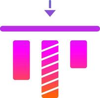 Top alignment Glyph Gradient Icon vector