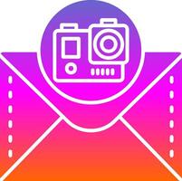 Camera Glyph Gradient Icon vector