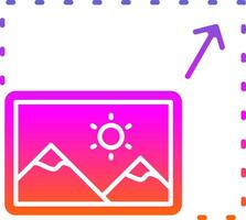 Resize Glyph Gradient Icon vector