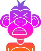 Anguish Glyph Gradient Icon vector