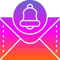 Bell Glyph Gradient Icon vector