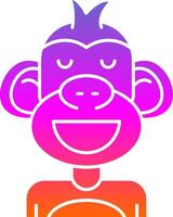 Relieved Glyph Gradient Icon vector