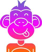 Tongue Glyph Gradient Icon vector