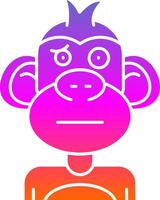 Confused Glyph Gradient Icon vector