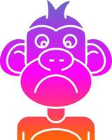 Sad Glyph Gradient Icon vector