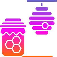 Honey Glyph Gradient Icon vector